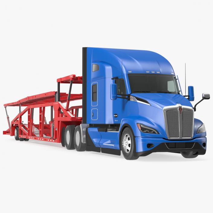 Kenworth Truck with Sun Valley Car Carrier 3D