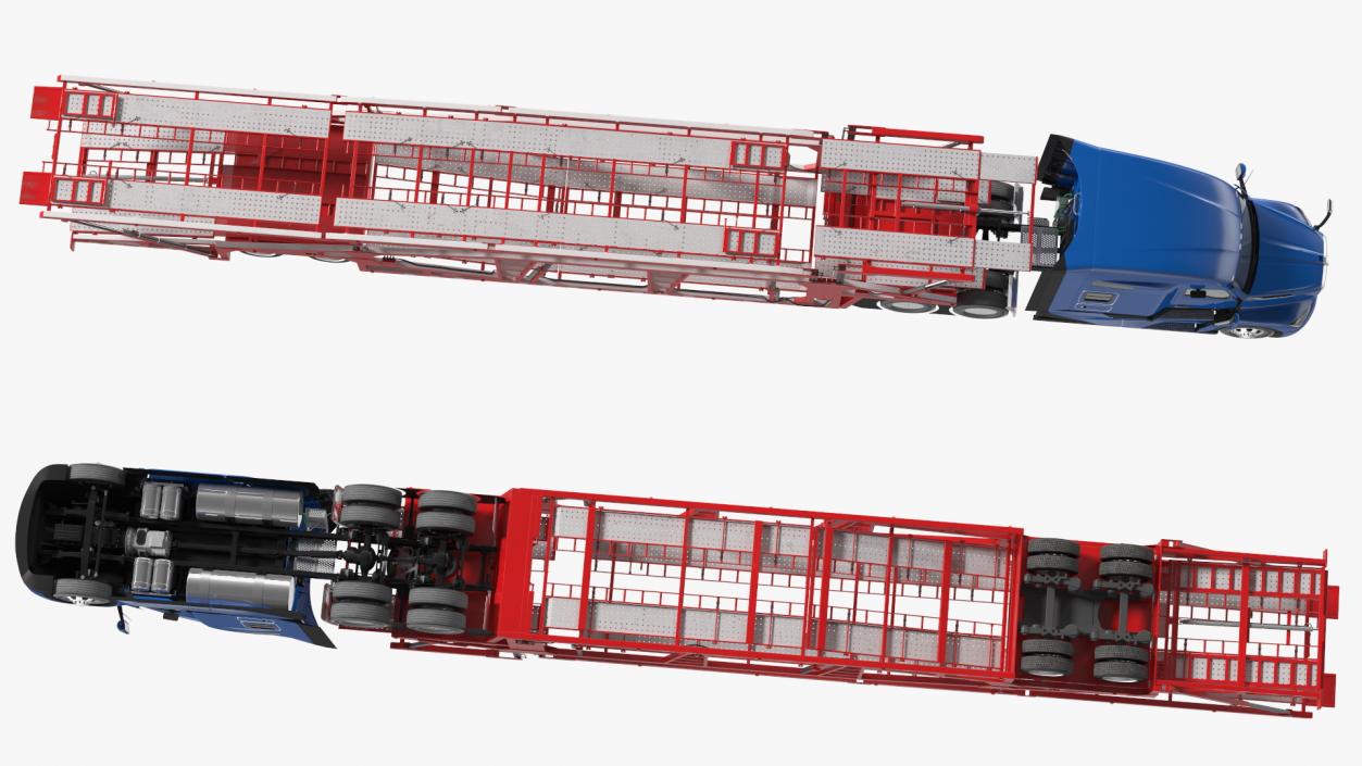 Kenworth Truck with Sun Valley Car Carrier 3D