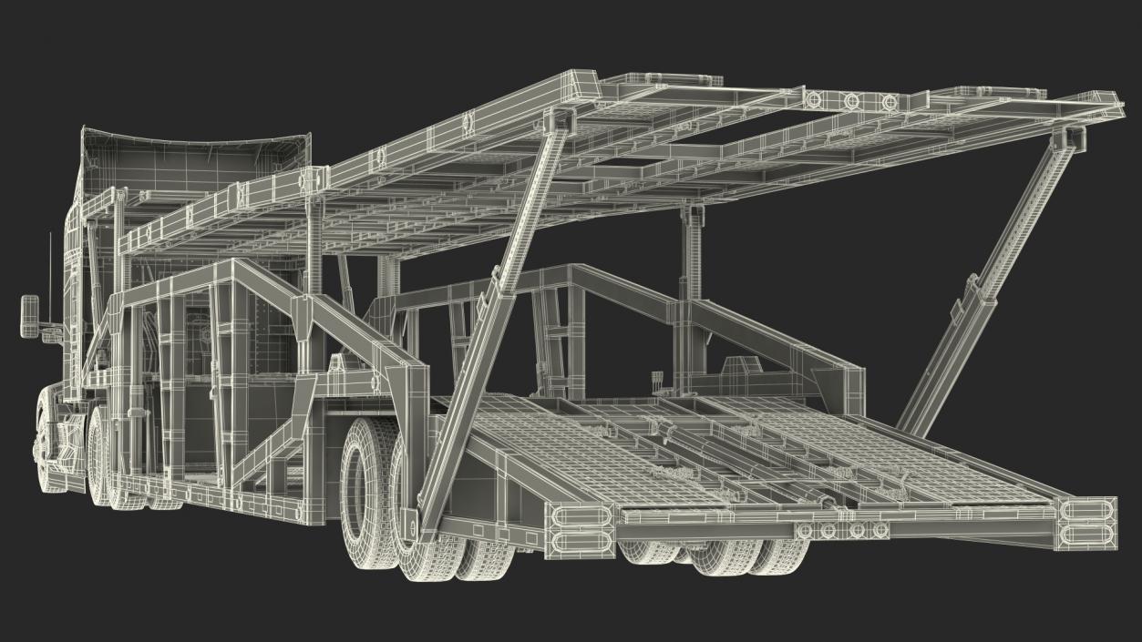 Kenworth Truck with Sun Valley Car Carrier 3D