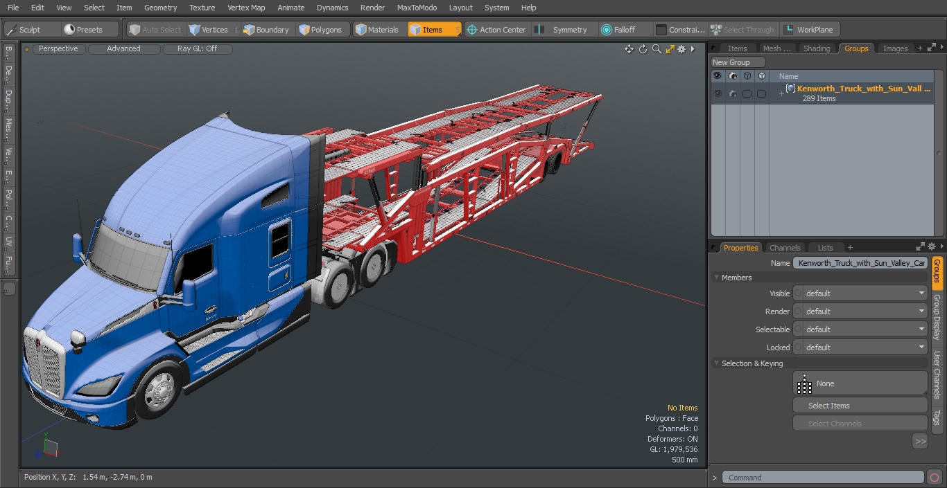 Kenworth Truck with Sun Valley Car Carrier 3D