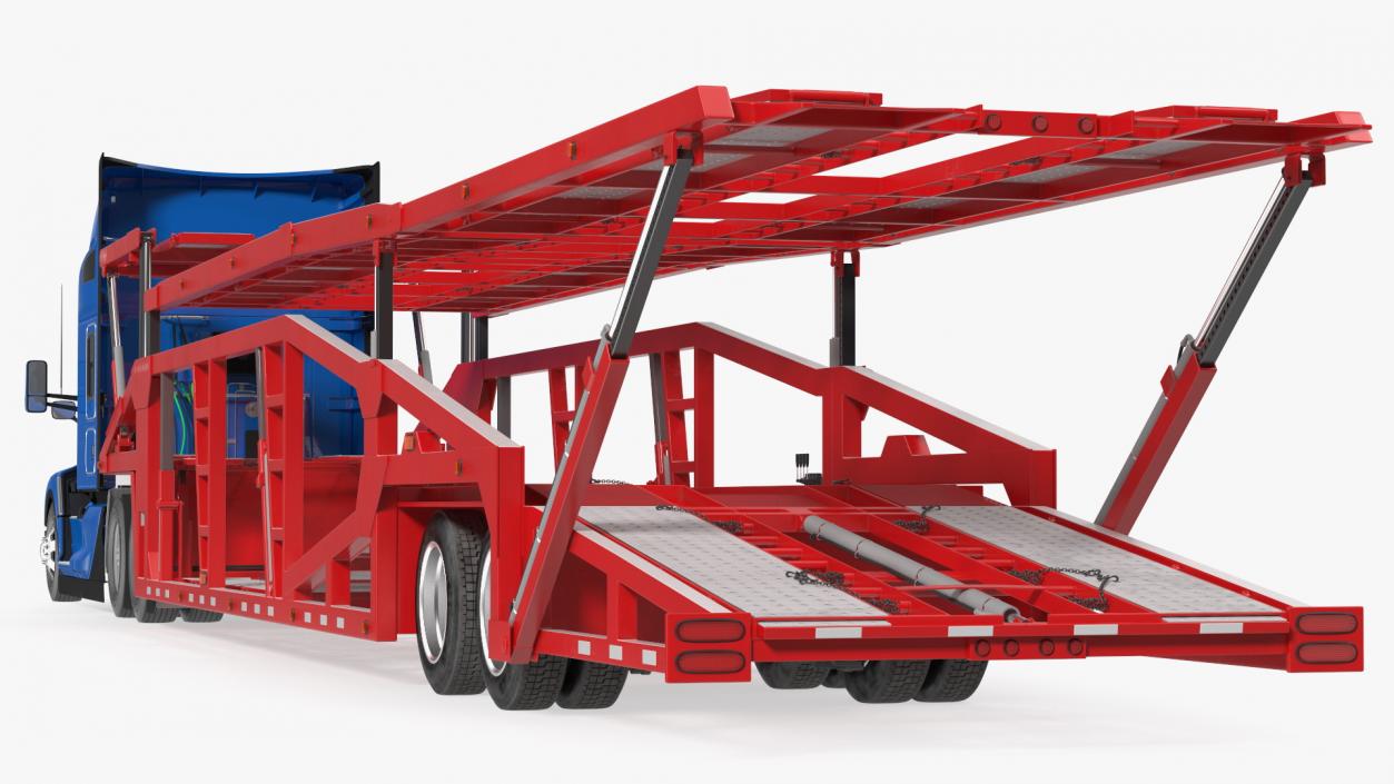 Kenworth Truck with Sun Valley Car Carrier 3D