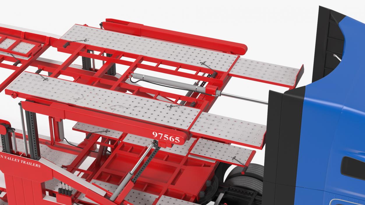 Kenworth Truck with Sun Valley Car Carrier 3D