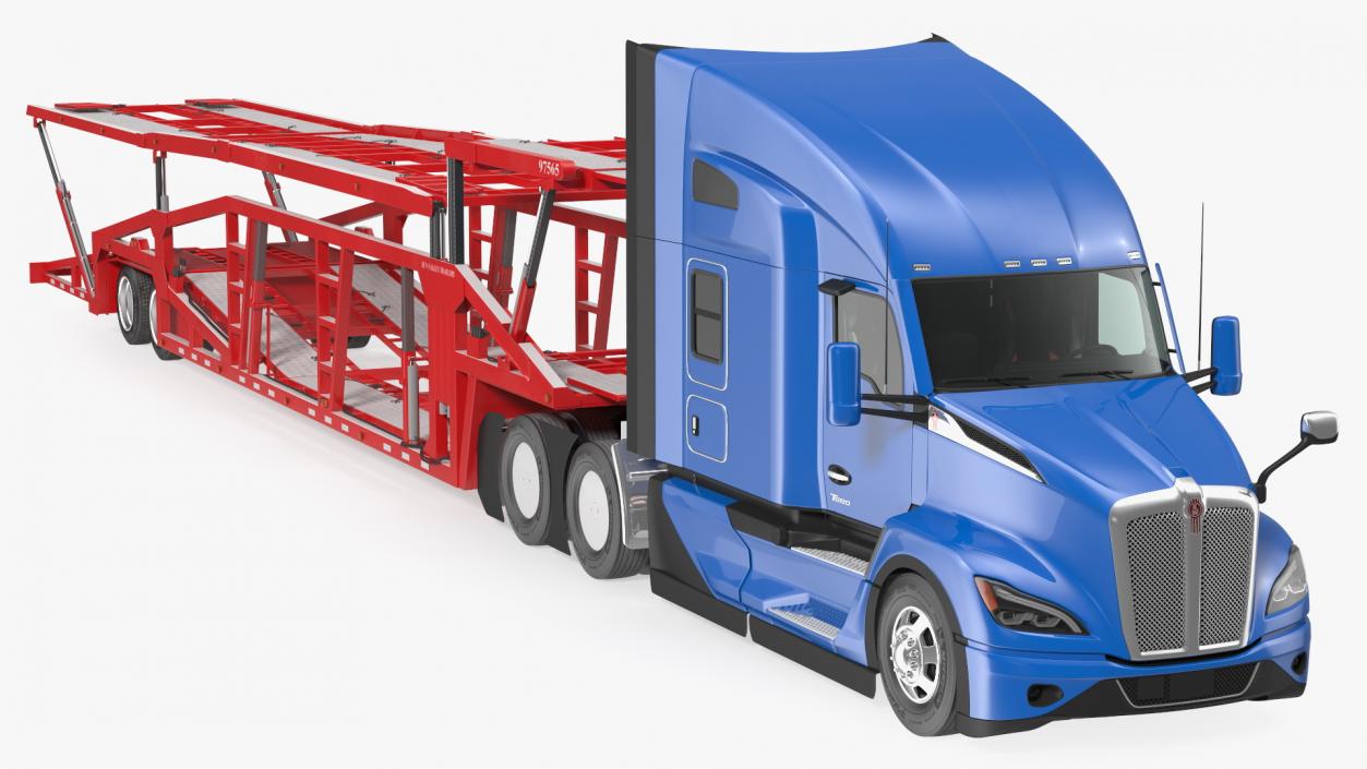 Kenworth Truck with Sun Valley Car Carrier 3D