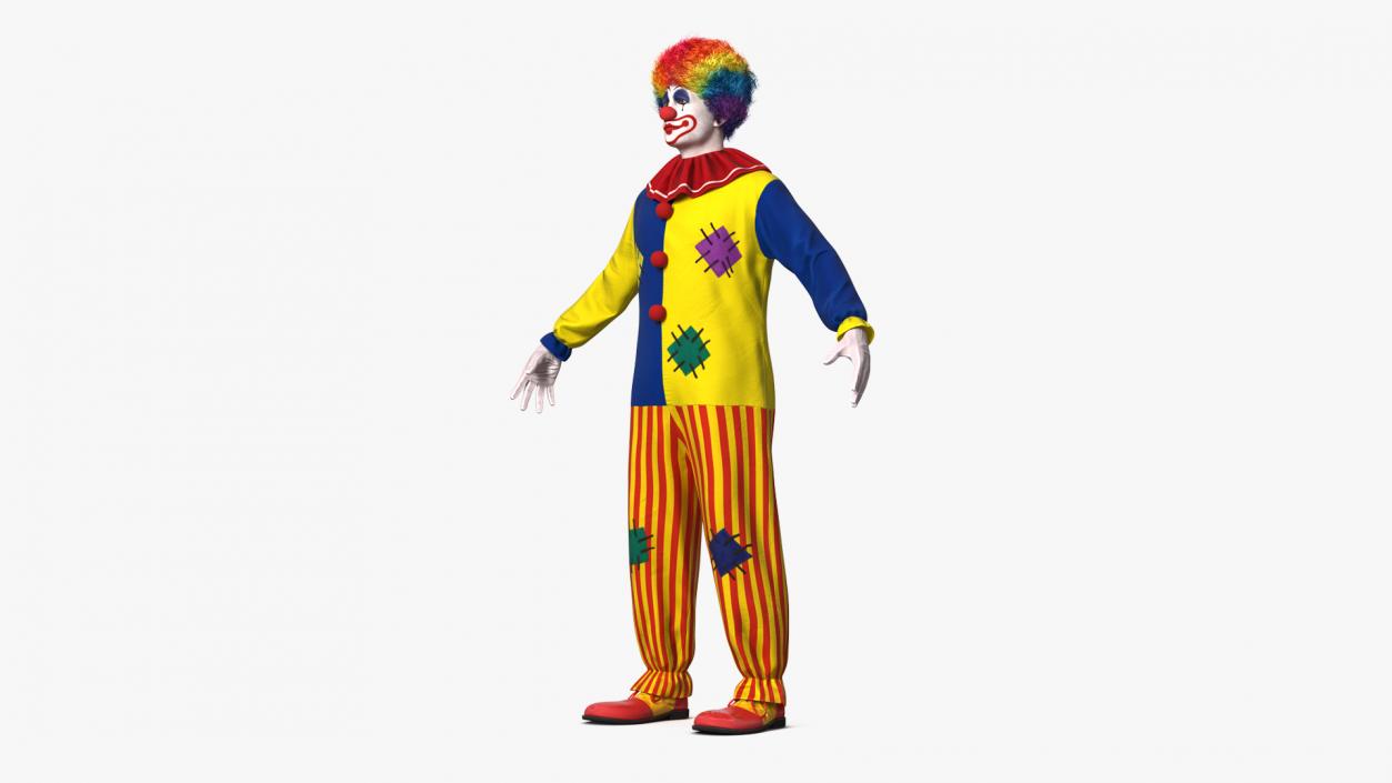 3D model Adult Clown Suit Fur