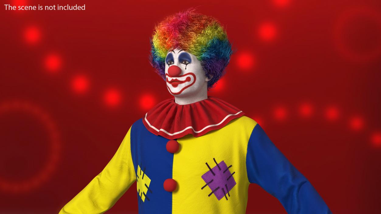 3D model Adult Clown Suit Fur