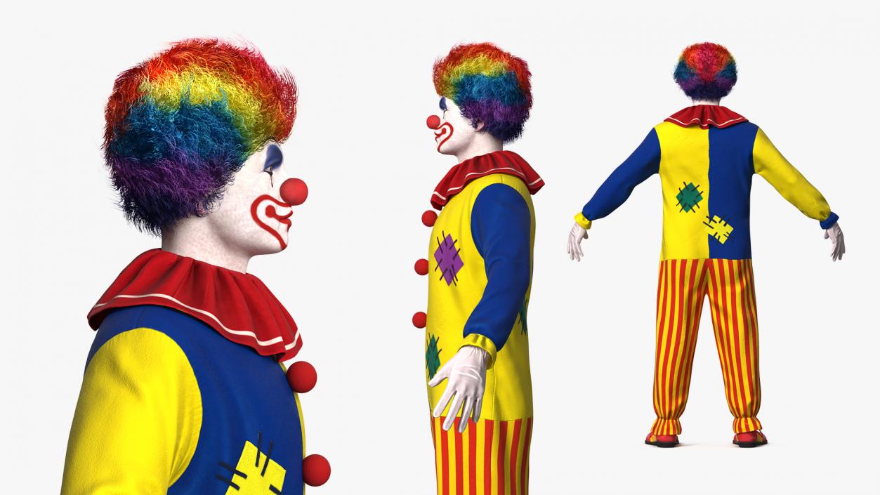 3D model Adult Clown Suit Fur