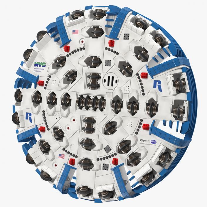 3D model Cutterhead Tunnel Machine