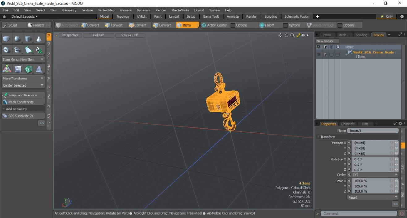 Vestil SC6 Crane Scale 3D