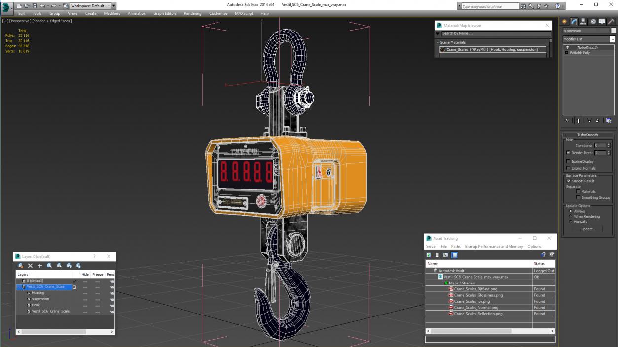 Vestil SC6 Crane Scale 3D