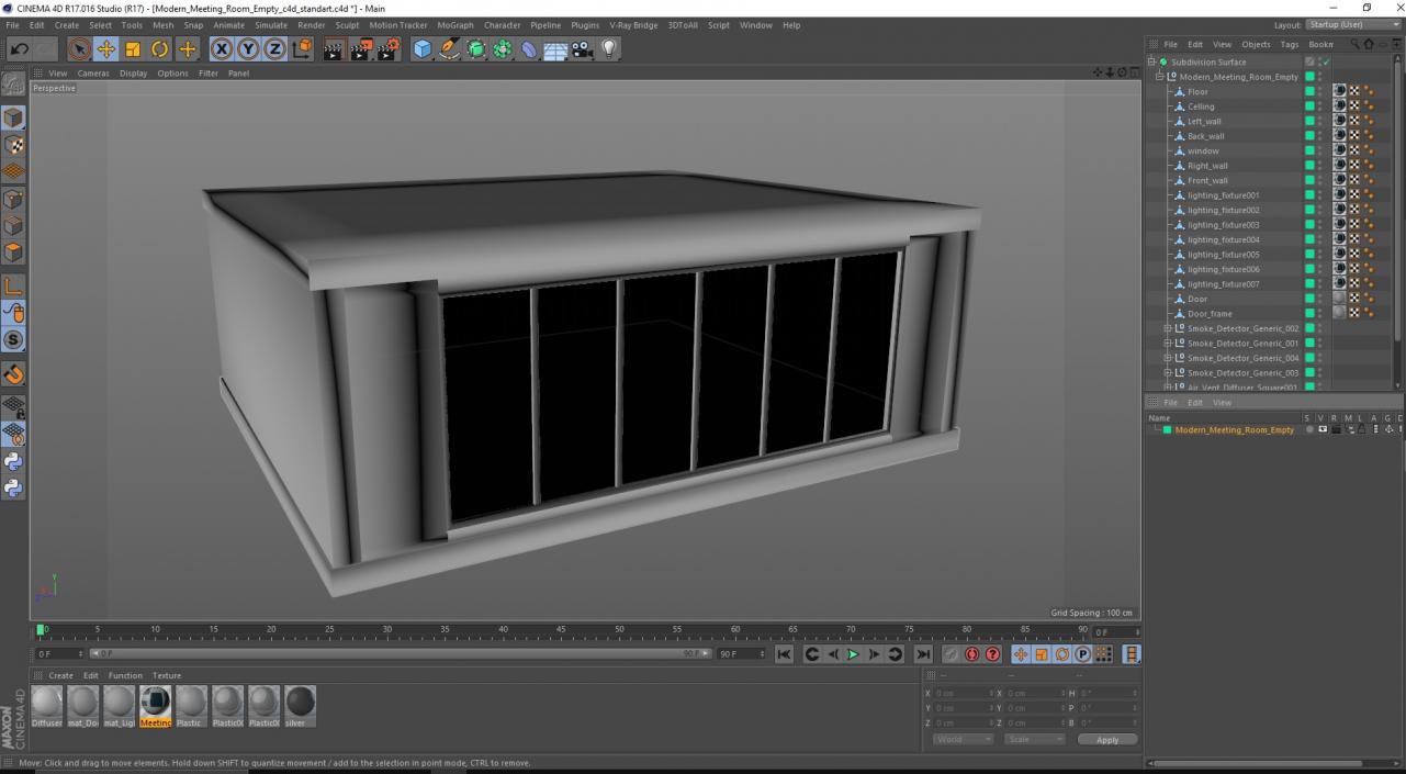 3D model Modern Meeting Room Empty