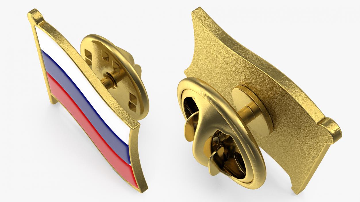 3D Russian Federation Lapel Pin model