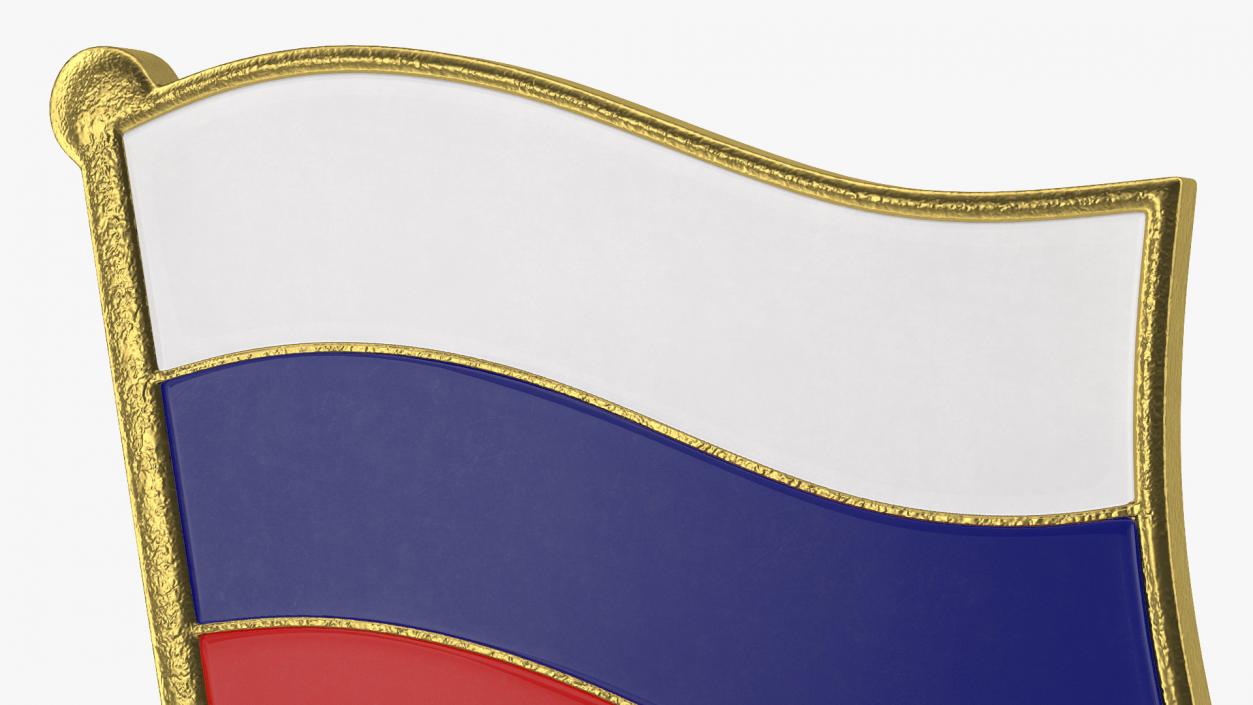 3D Russian Federation Lapel Pin model