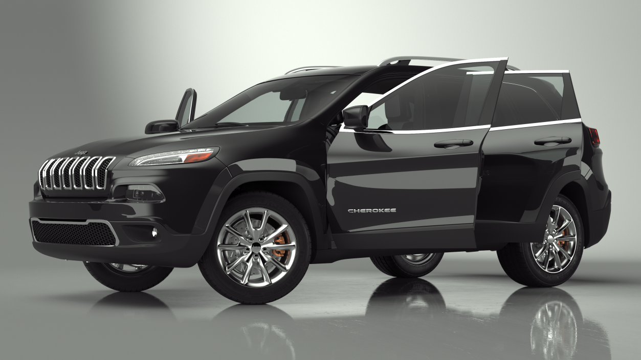 Jeep Cherokee SUV Rigged 3D model