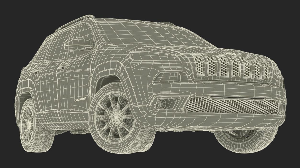 Jeep Cherokee SUV Rigged 3D model