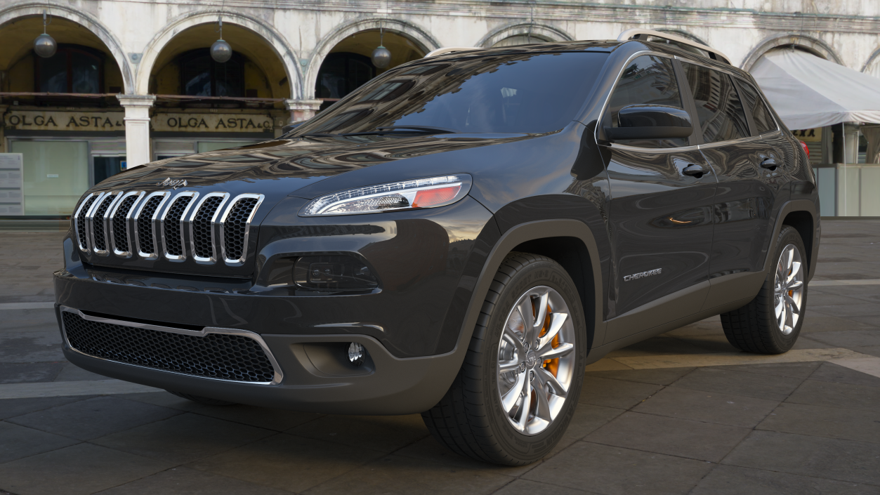 Jeep Cherokee SUV Rigged 3D model