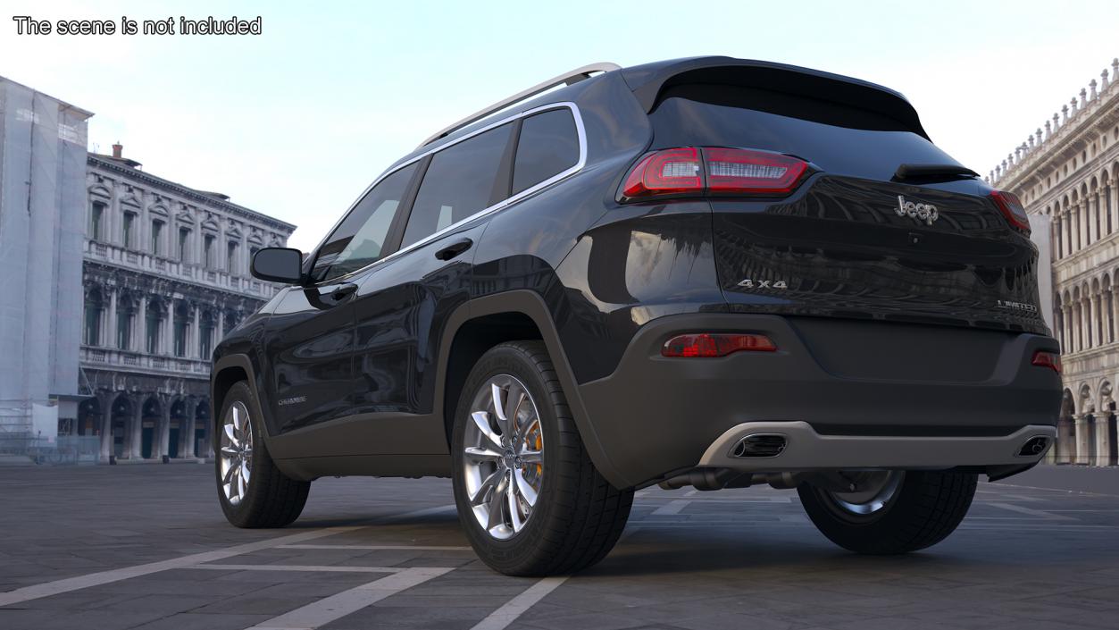 Jeep Cherokee SUV Rigged 3D model