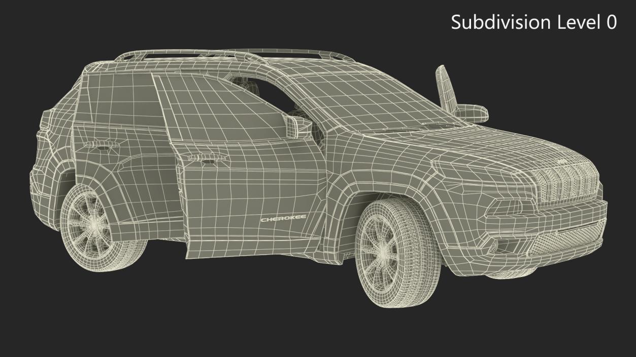 Jeep Cherokee SUV Rigged 3D model