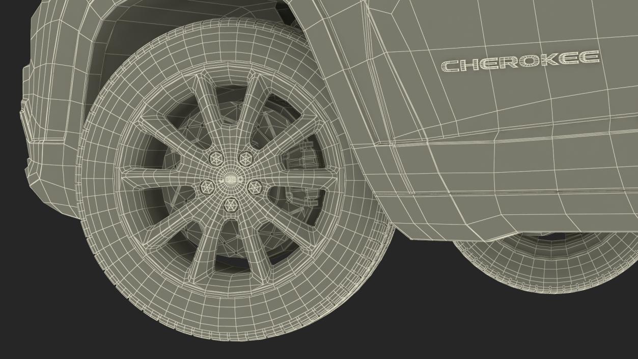 Jeep Cherokee SUV Rigged 3D model