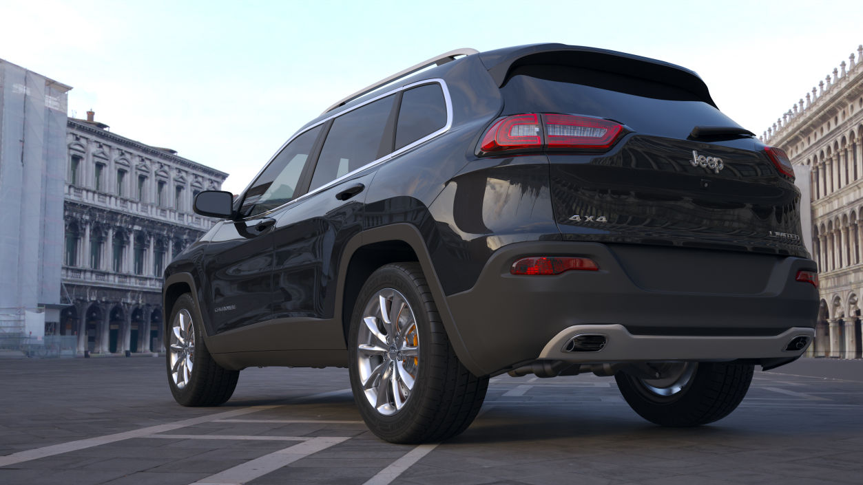 Jeep Cherokee SUV Rigged 3D model