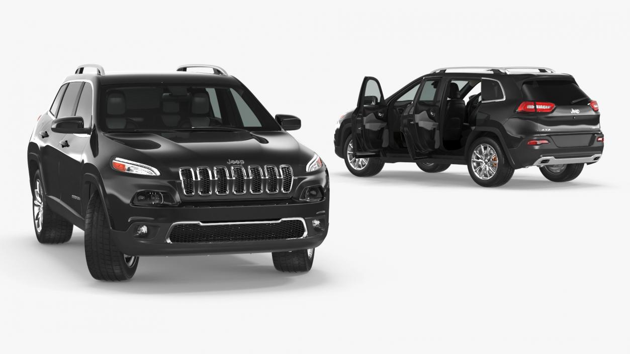 Jeep Cherokee SUV Rigged 3D model