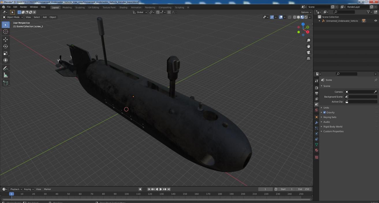 3D model Unmanned Underwater Vehicle(1)