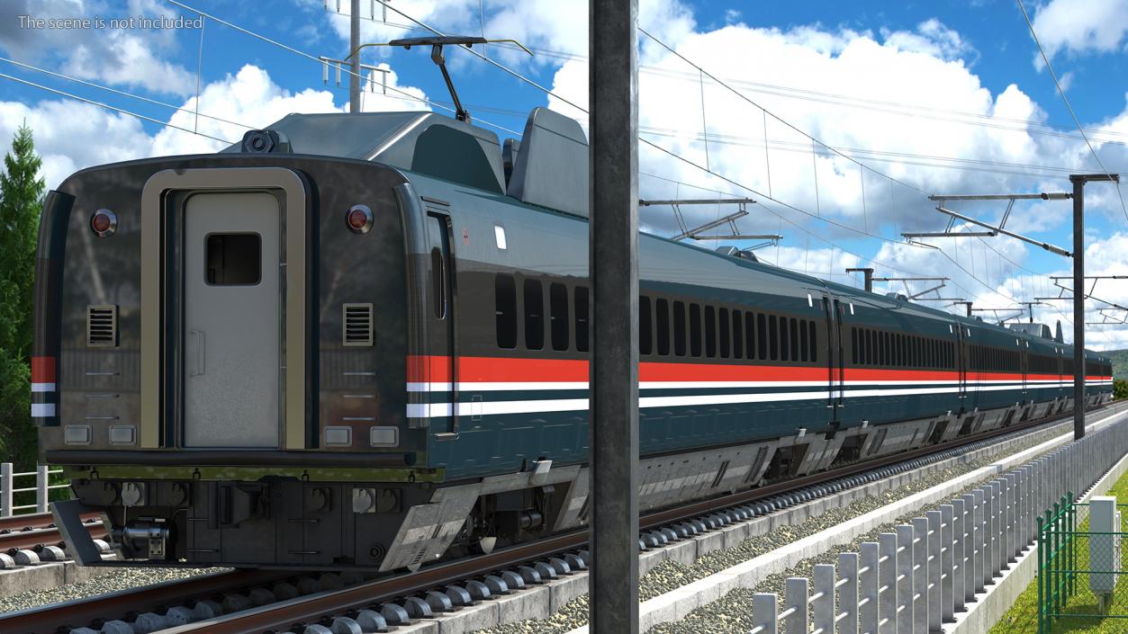 3D model Rigged Speed Trains Collection