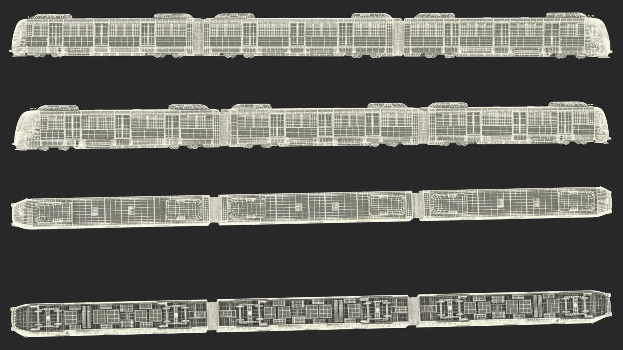 3D model Rigged Speed Trains Collection