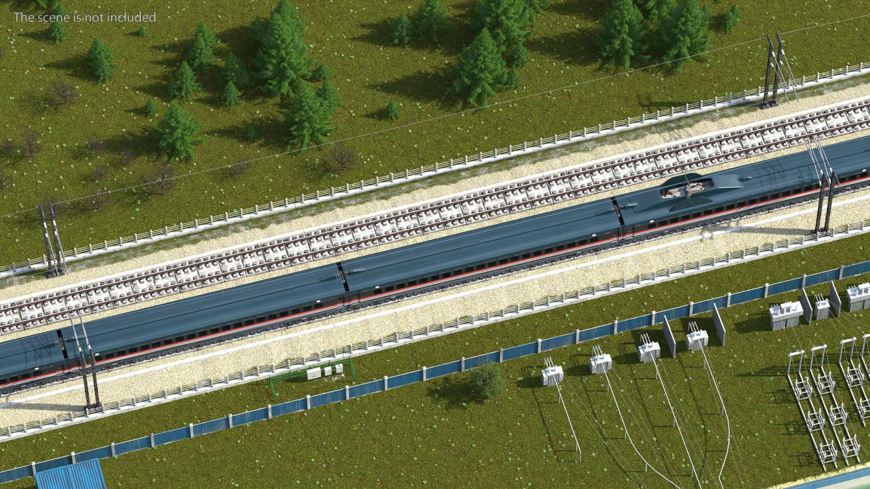 3D model Rigged Speed Trains Collection