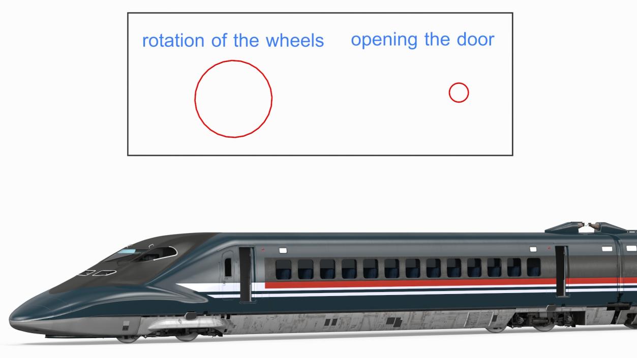 3D model Rigged Speed Trains Collection