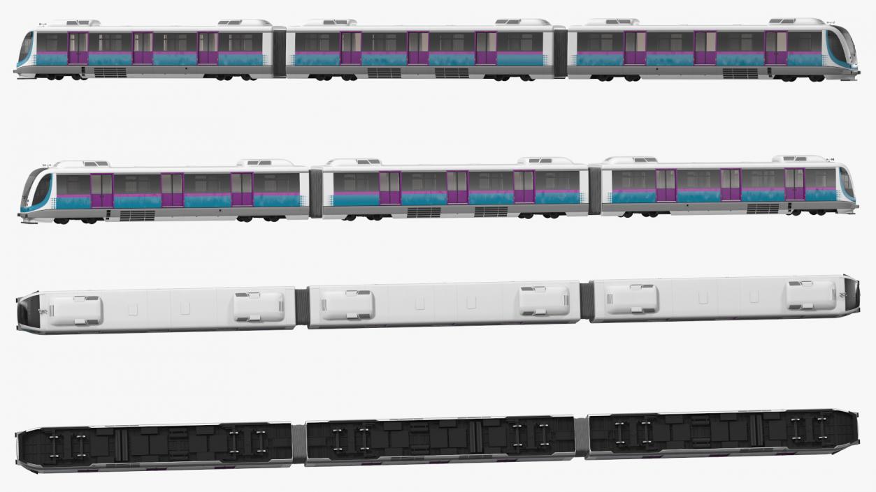 3D model Rigged Speed Trains Collection