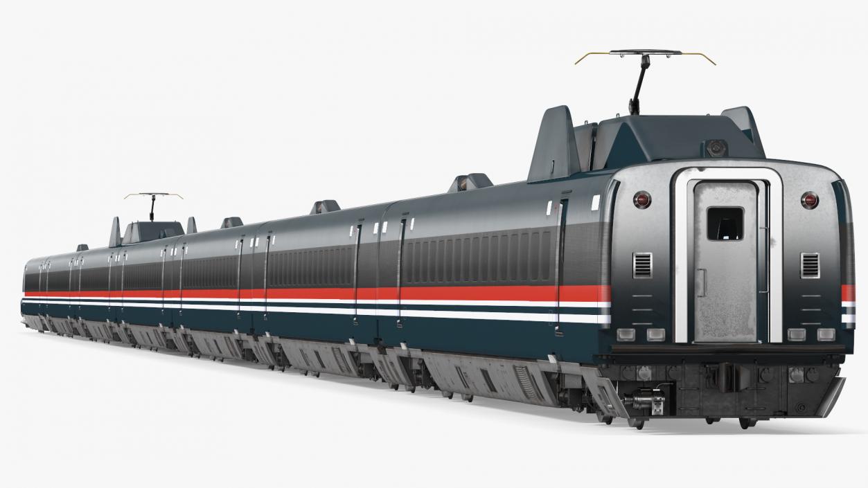 3D model Rigged Speed Trains Collection