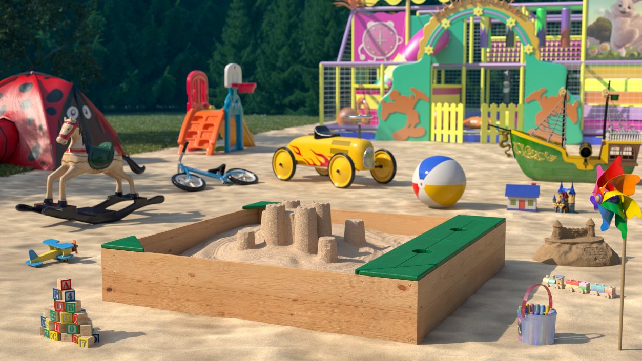 Sand Castle in Sandpit 3D