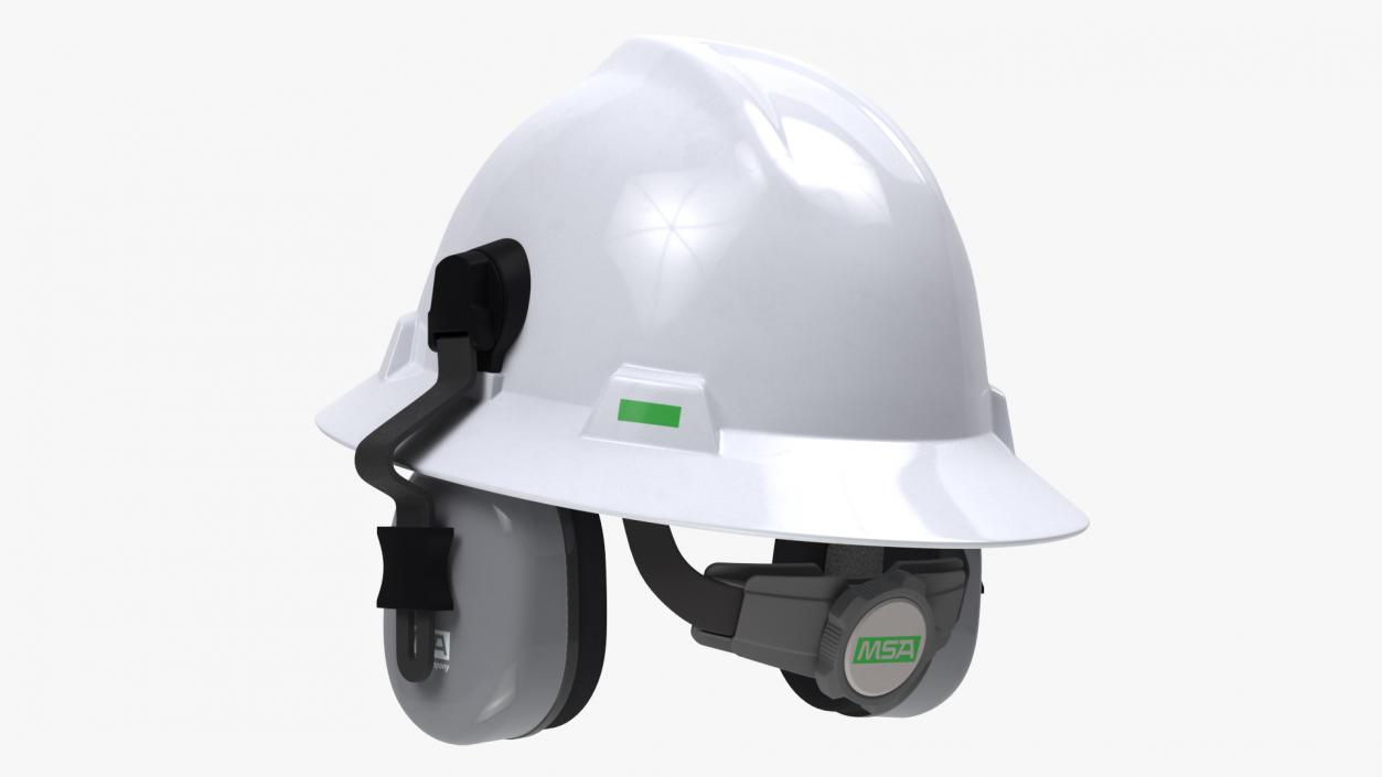 Safety Helmet with Earmuffs 3D