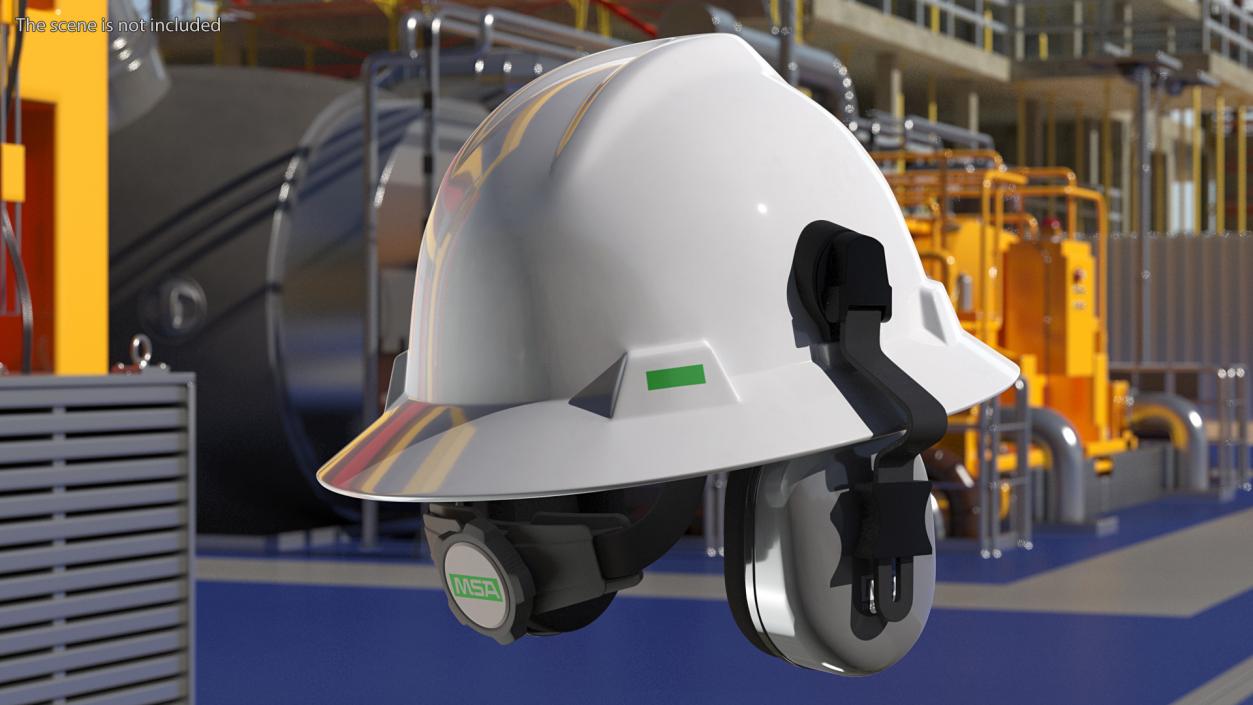 Safety Helmet with Earmuffs 3D