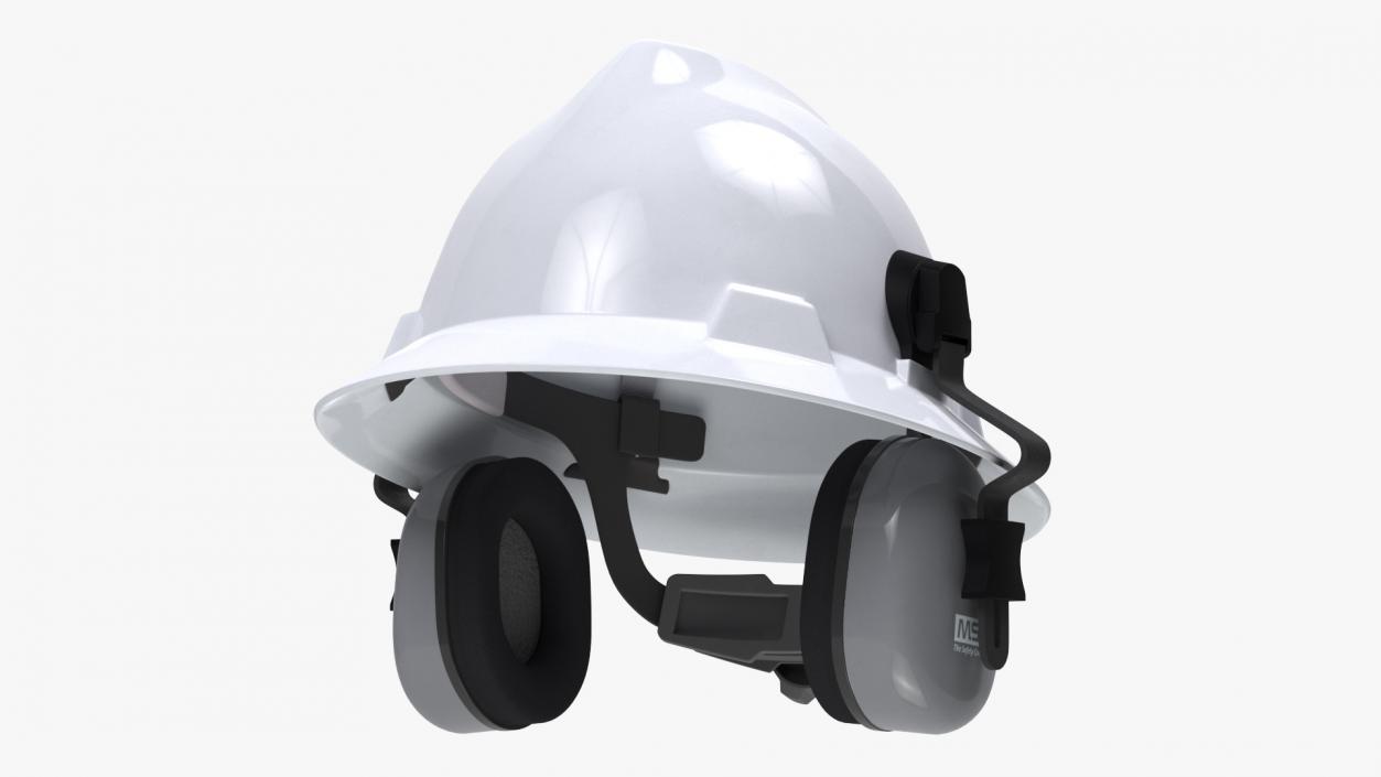 Safety Helmet with Earmuffs 3D