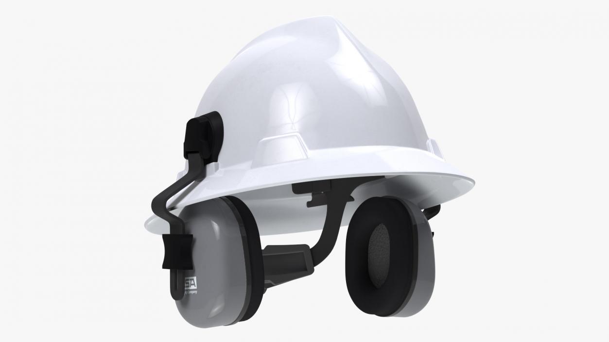 Safety Helmet with Earmuffs 3D