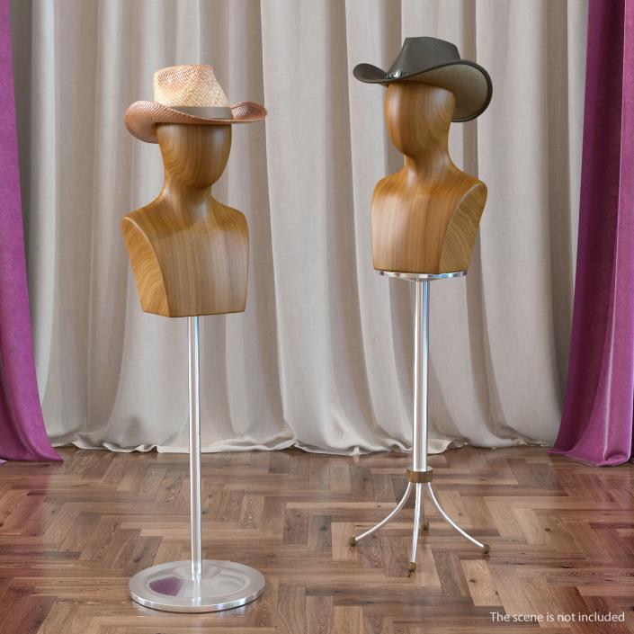 3D Male Wooden Head Mannequin