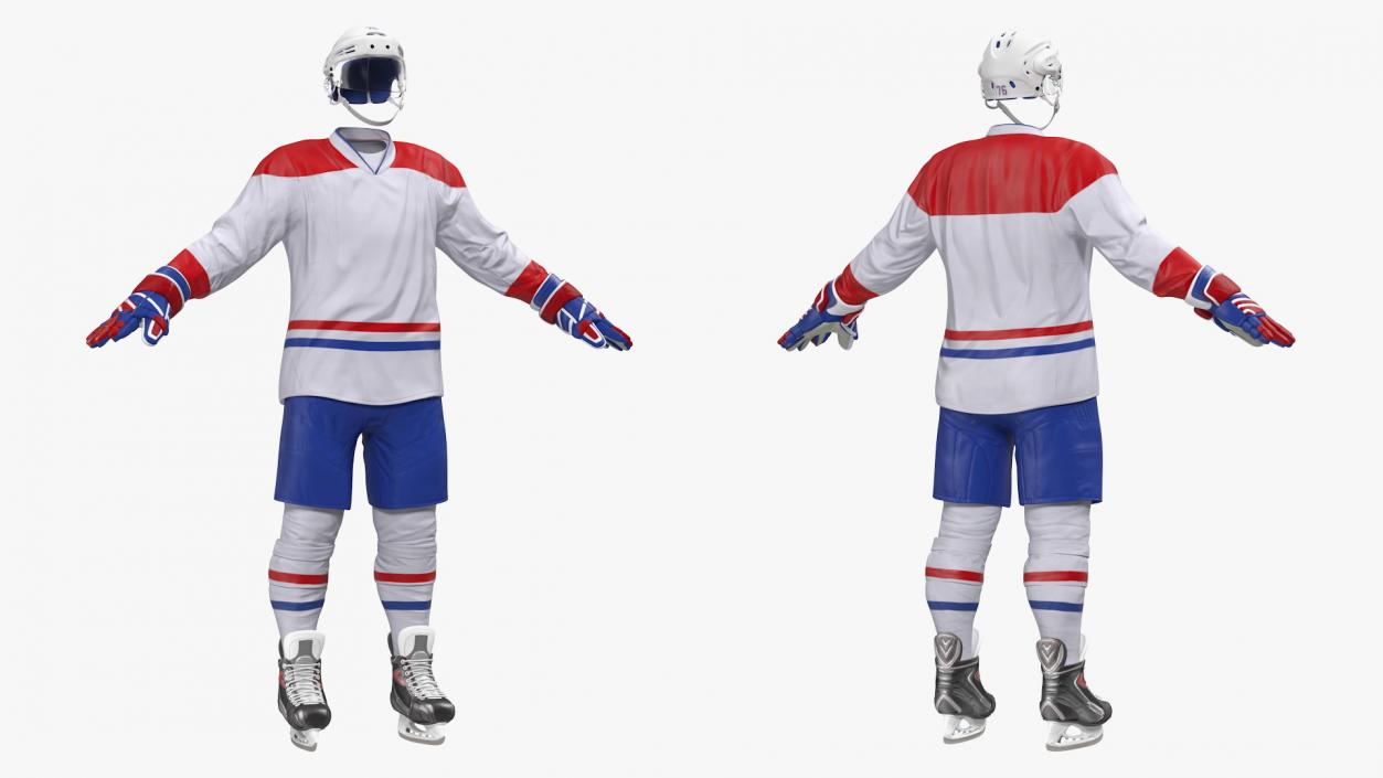 Hockey Equipment White 3D