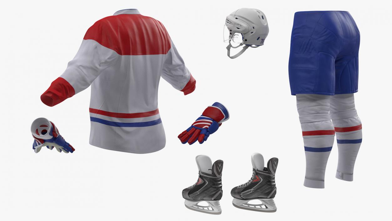 Hockey Equipment White 3D