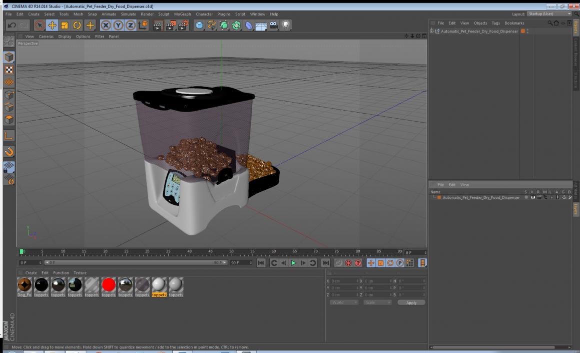 Automatic Pet Feeder Dry Food Dispenser 3D model