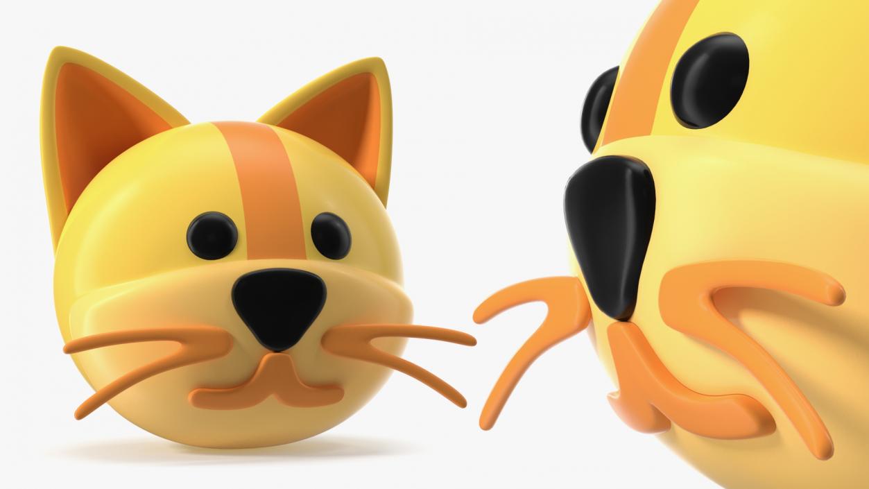 Cat Face Emoji 3D model