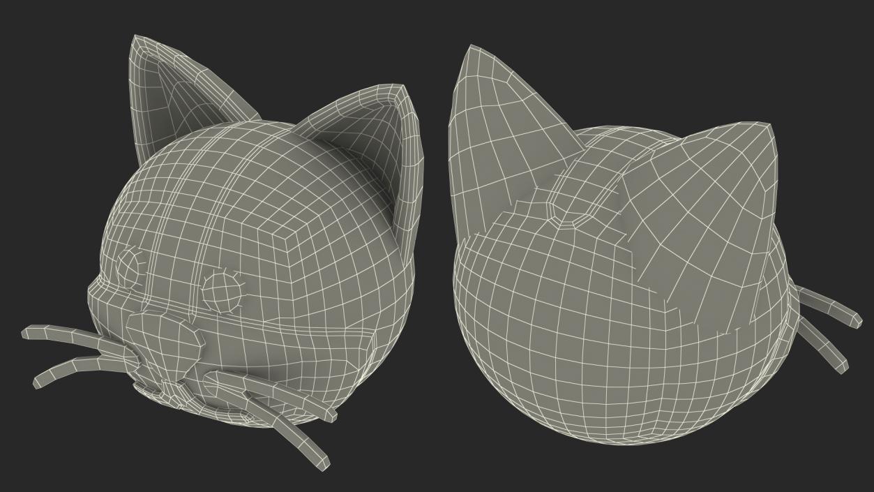 Cat Face Emoji 3D model