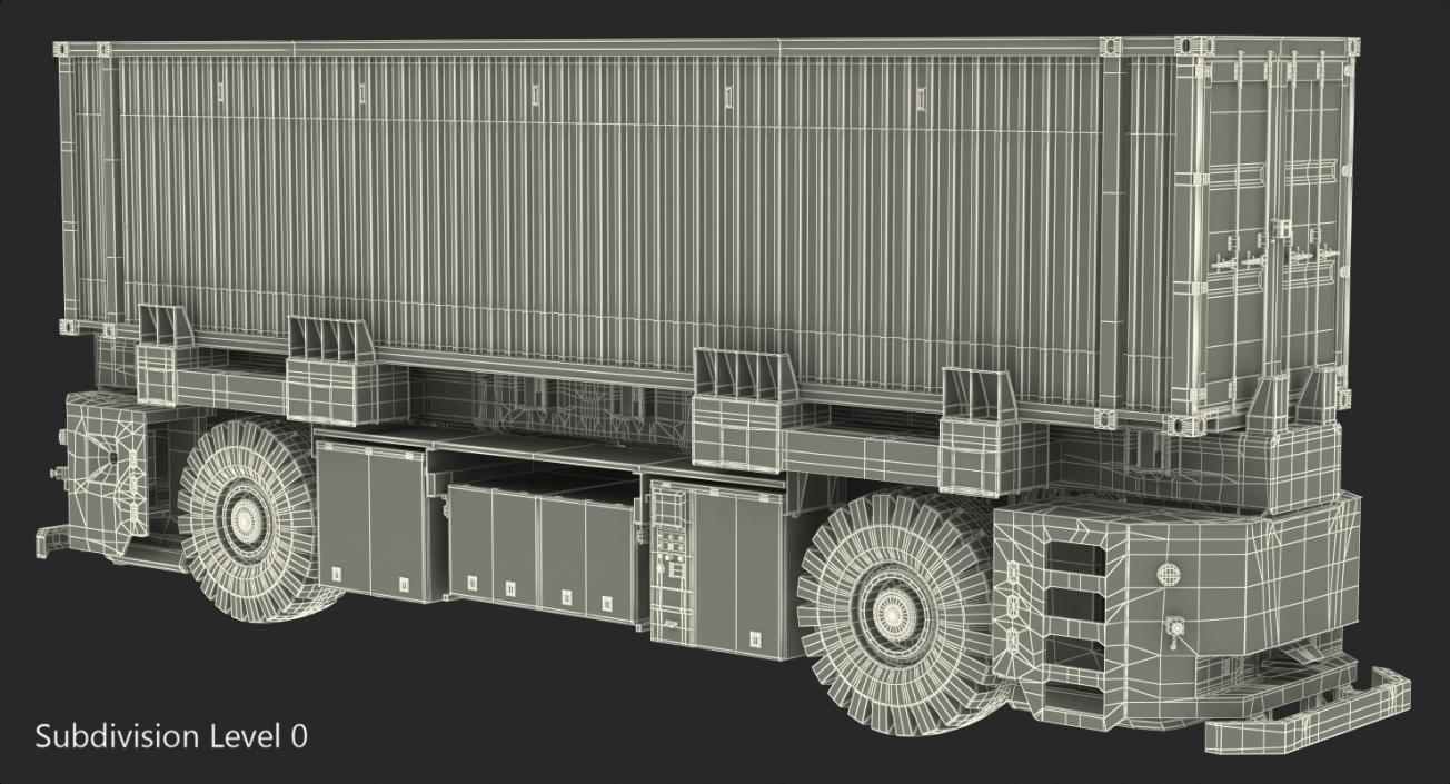 Kalmar AGV with 40ft ISO Container 3D model