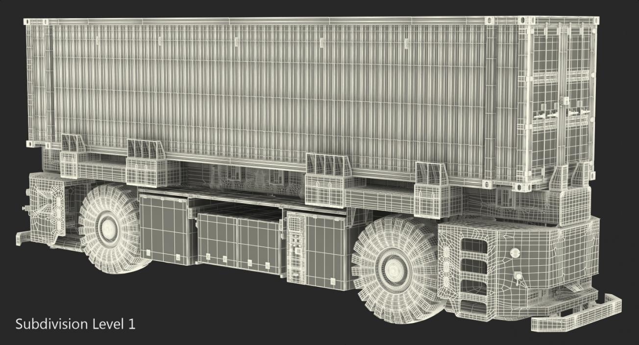 Kalmar AGV with 40ft ISO Container 3D model