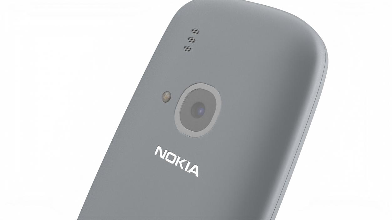 Grey Nokia 3310 New Lights On 3D model