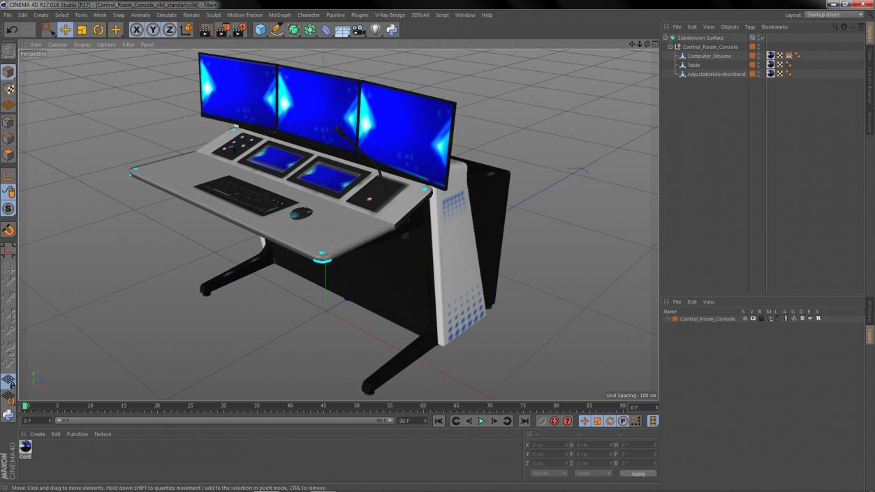 3D model Control Room Console