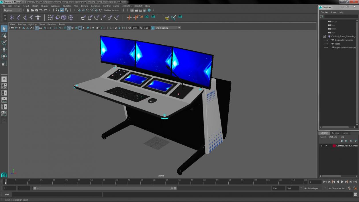 3D model Control Room Console