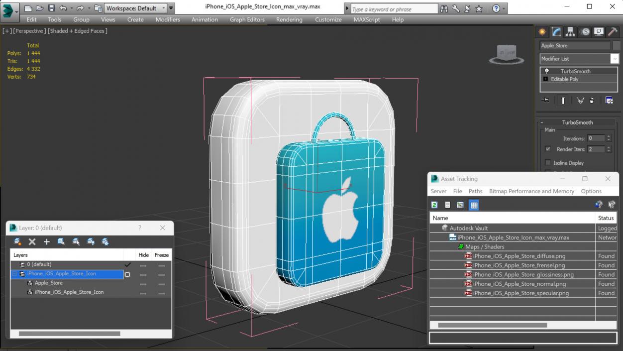 iPhone iOS Apple Store Icon 3D