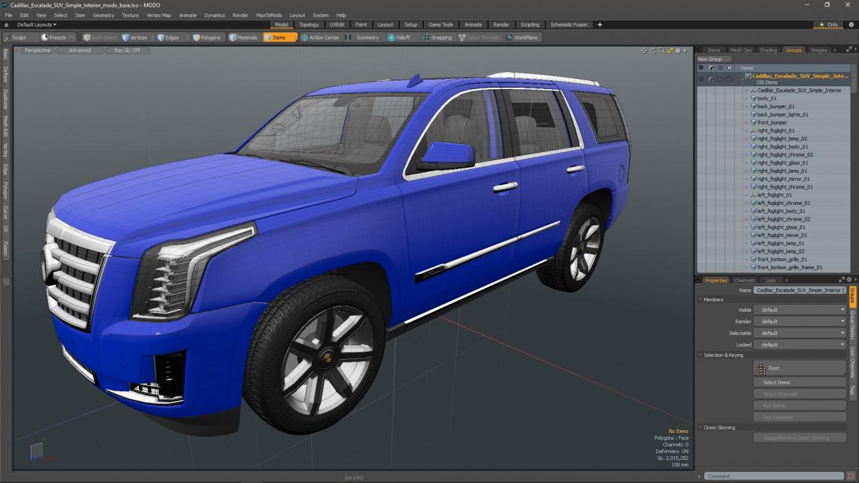 Cadillac Escalade SUV Simple Interior 3D