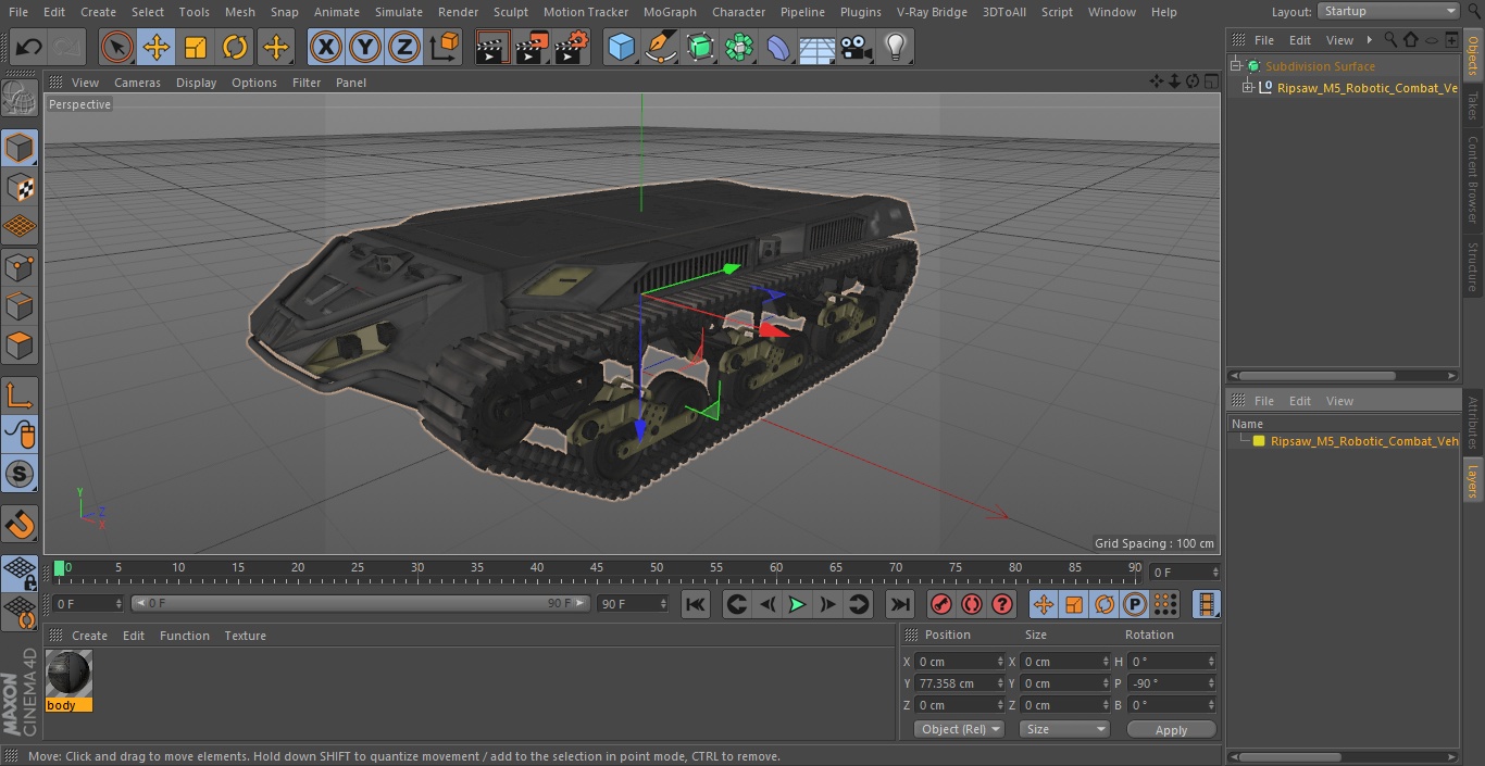 Ripsaw M5 Robotic Combat Vehicle 3D